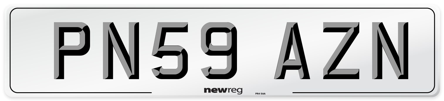 PN59 AZN Number Plate from New Reg